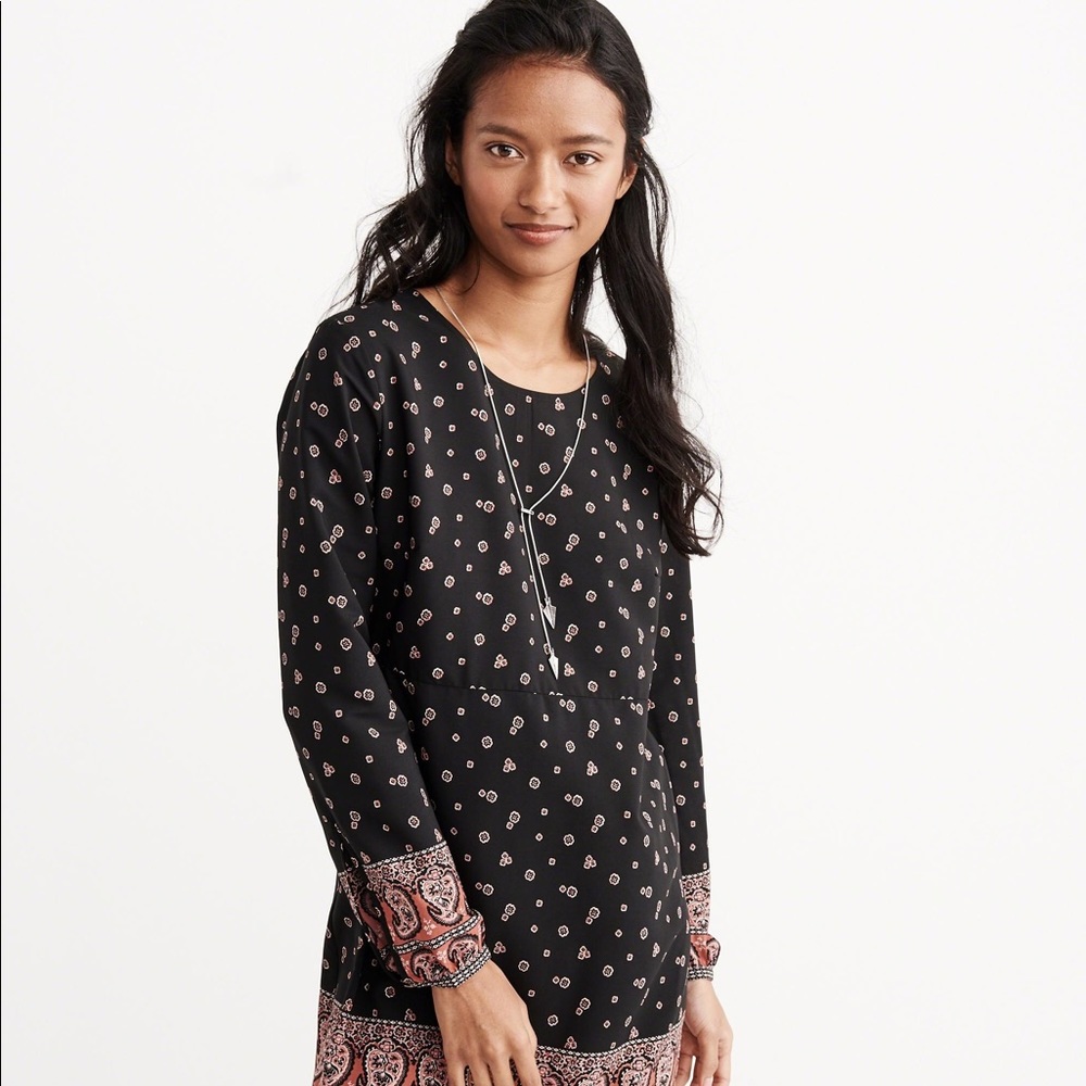 A&F long sleeved boho dress. New without tag.